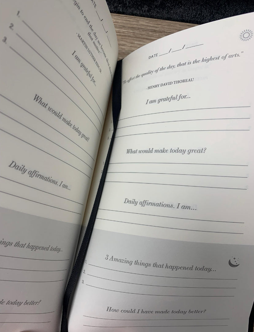 Gratitude journal daily undated journal