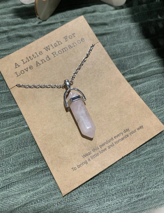 Rose quartz Pendant Necklace